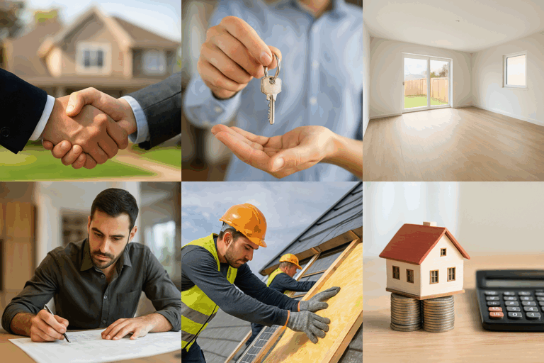 Kluczowe etapy wokół EPC: negocjacje zakupu, przekazanie kluczy, wykończone wnętrze, podpisy dokumentów, termomodernizacja dachu, analiza kosztów