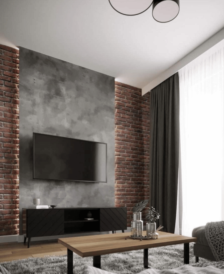 Realizacja salonu z projektu LOFT
